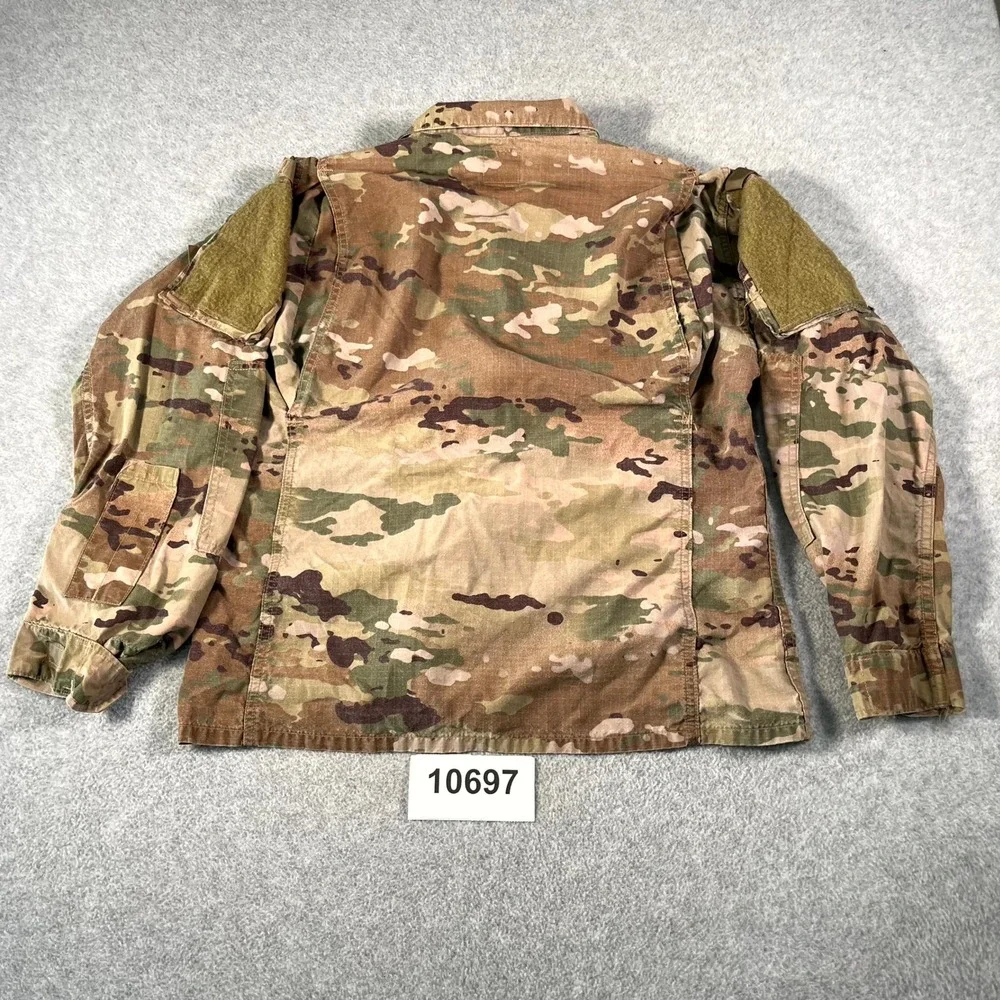 US Army Uniform Coat Men Small Brown Camouflage Ripstop Military Flame Resistant